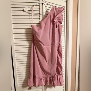 J. Crew Formal One Shoulder Ruffled Dress